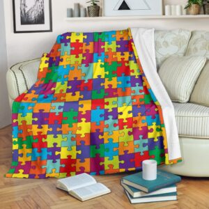 Autism Awareness Merchandise Pattern Print Blanket 1944f59f bc1f 4cae 9c4f 03a431711624