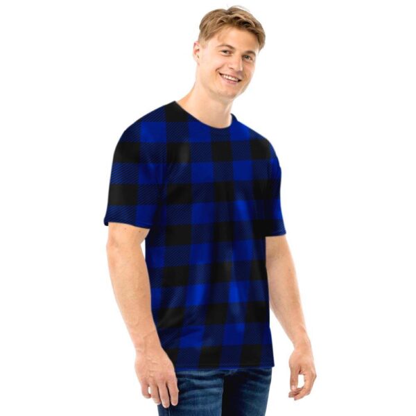 Blue Buffalo Plaid Men T Shirt