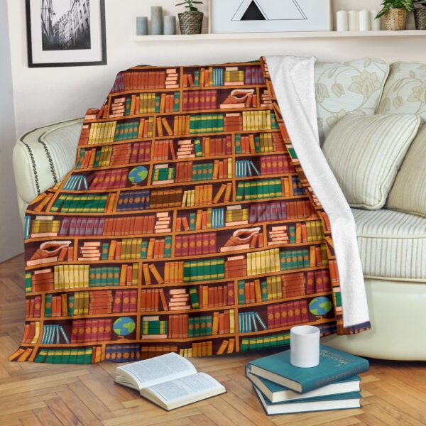 Book Lover Library Librarian Print Pattern Blanket