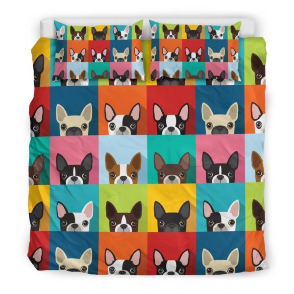 Boston Terrier Pattern Print Duvet Cover Bedding Set