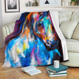 Horse Portrait Pattern Print Blanket 91c3d9b6 af08 455c 84d1 265d1af73fa9