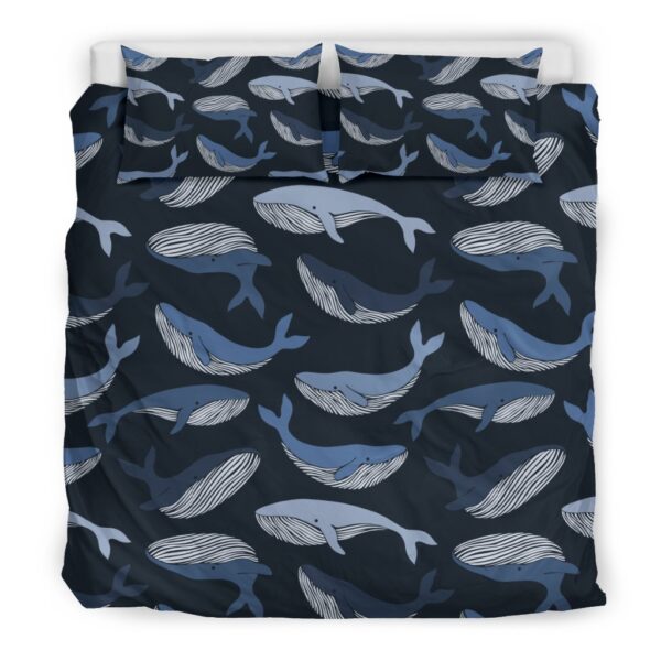 Humpback Whale Pattern Print Duvet Cover Bedding Set