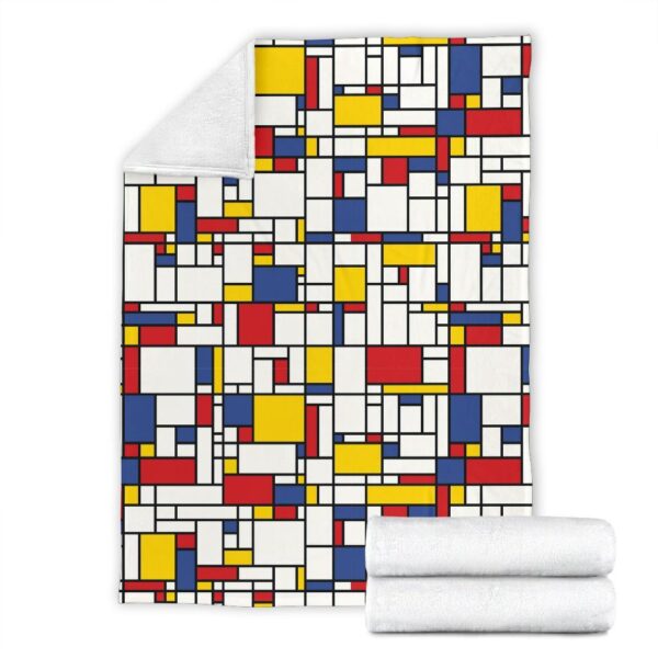 Mondrian Pattern Print Blanket