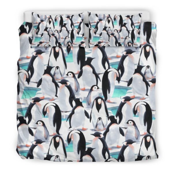 Pattern Print Penguin Duvet Cover Bedding Set