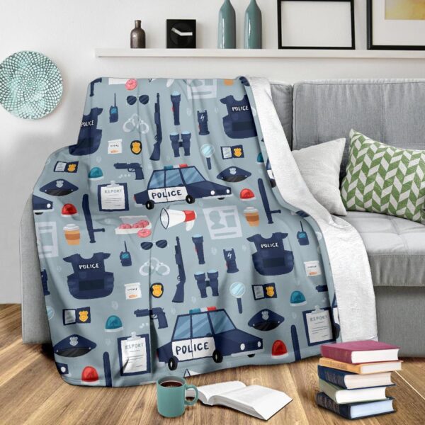 Pattern Print Police Blanket