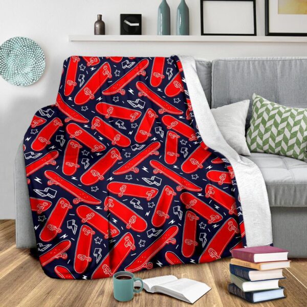 Pattern Print Skateboard Blanket