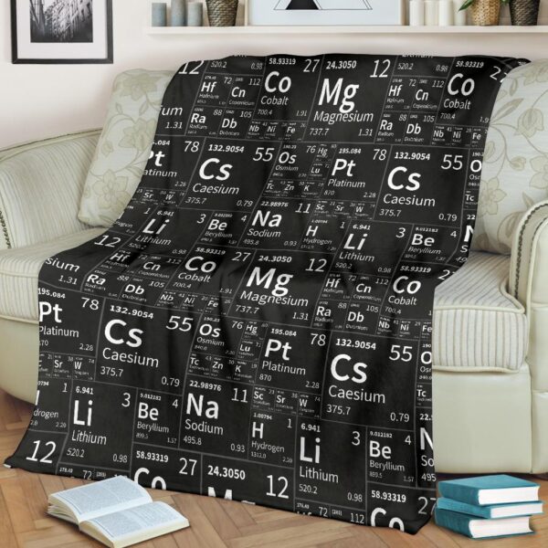 Periodic Table Science Print Pattern Blanket