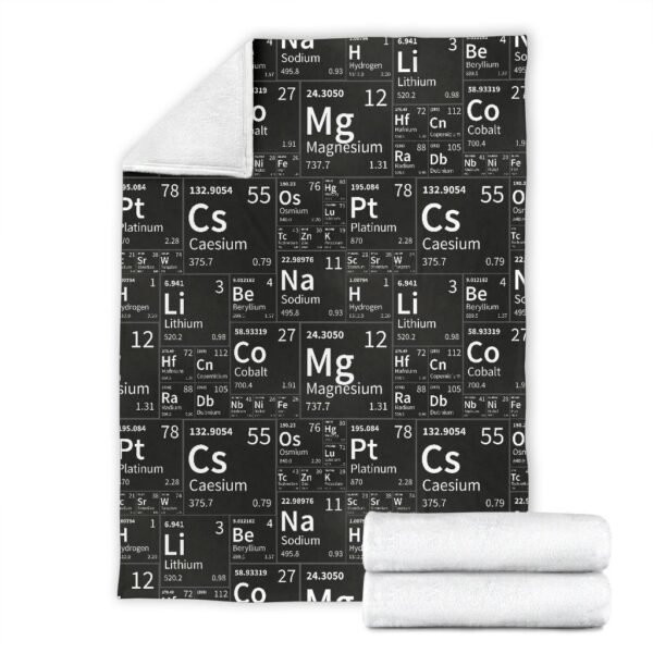 Periodic Table Science Print Pattern Blanket