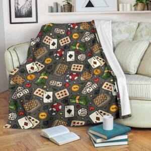 Poker Casino Pattern Print Blanket 8f2b1363 9df2 4049 ac29 c969f27fefb4