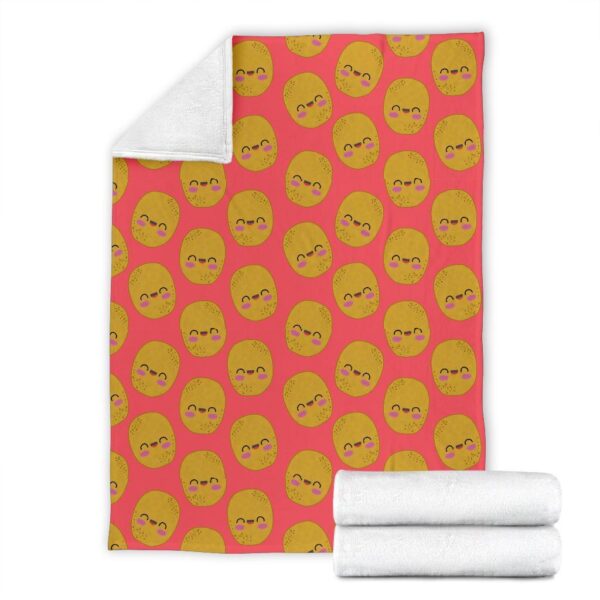 Potato Smile Pattern Print Blanket