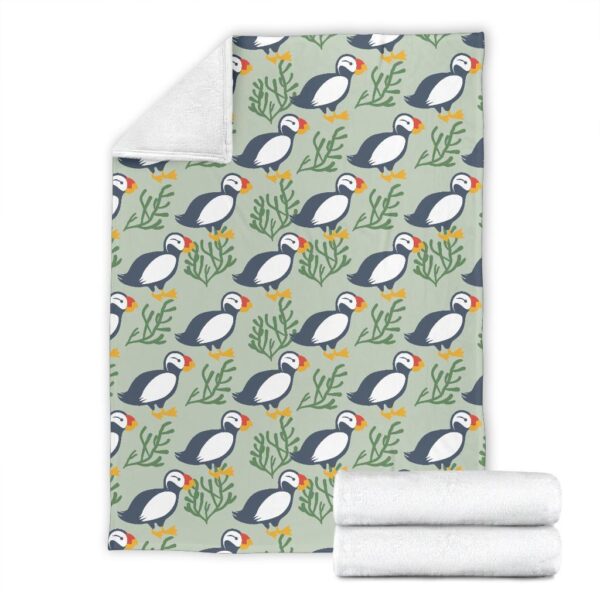 Puffin Cute Pattern Print Blanket