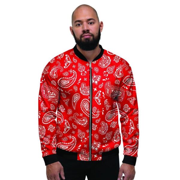 Red Bandana Men’s Bomber Jacket