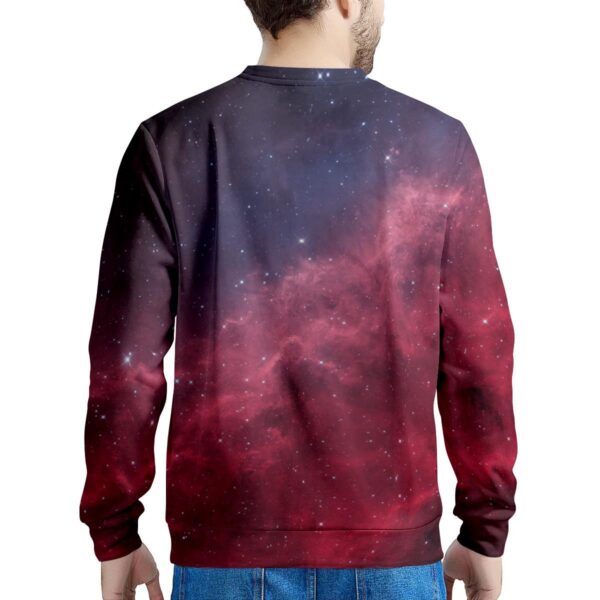 Red Cosmic Galaxy Space Men’s Sweatshirt