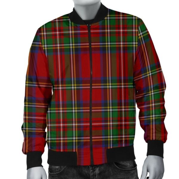 Red Plaid Tartan Men’s Bomber Jacket