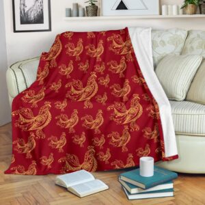 Rooster Pattern Print Blanket c19e1d1b b5d0 4be3 8cd8 8e5053e3c704