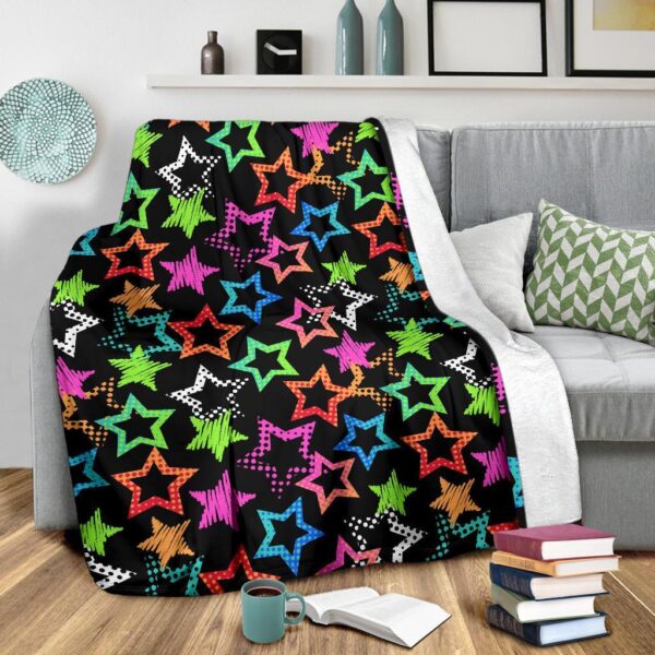 Star Colorful Pattern Print Blanket