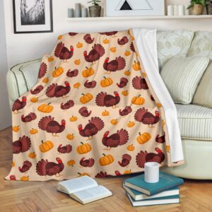 Thankgiving Turkey Pattern Print Blanket 58e719ce 09a5 4d6a a60e a30677b99c6e