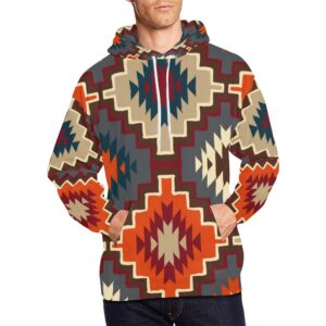 Tribal Indians Native American Aztec Navajo Print Men Pullover Hoodie 24a70c22 6287 4c40 8d98 8c1bd2422809