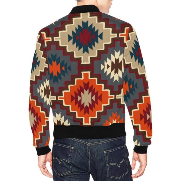 Tribal Indians Native American Aztec Navajo Print Men’s Bomber Jacket