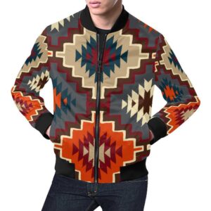 Tribal Indians Native American Aztec Navajo Print Mens Bomber Jacket 154fe912 f5b4 41b8 bd14 000e3e33f268