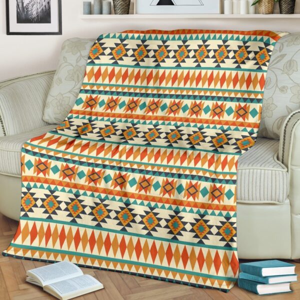 Tribal Native American Aztec Indians Navajo Print Blanket