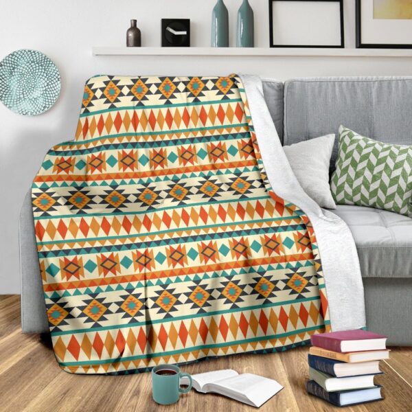 Tribal Native American Aztec Indians Navajo Print Blanket