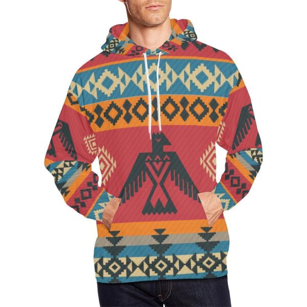 Tribal Navajo Native Indians American Aztec Print Men Pullover Hoodie