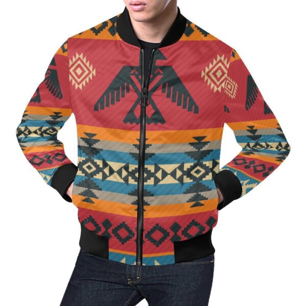 Tribal Navajo Native Indians American Aztec Print Men’s Bomber Jacket