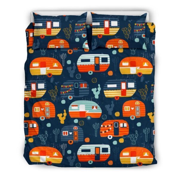 Van Camper Pattern Print Duvet Cover Bedding Set